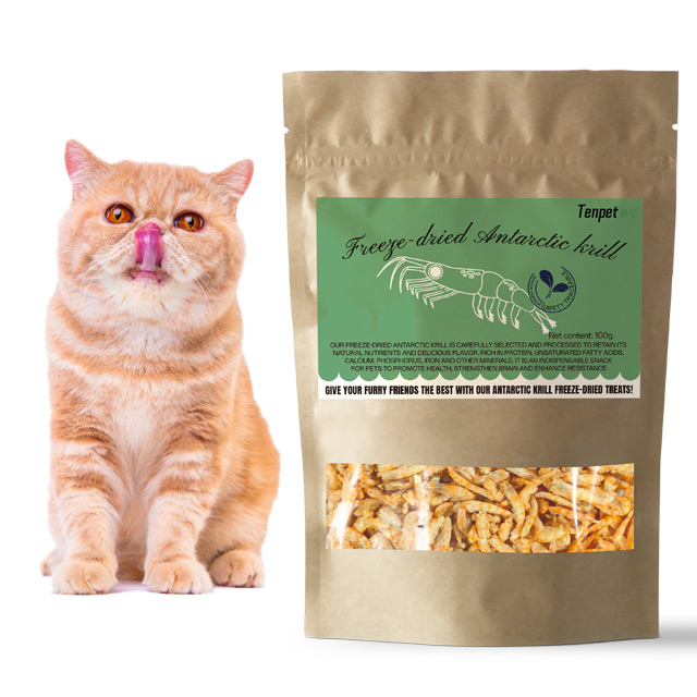 Top Sale Factory Price Various Flavors Krill Treat OEM/ODM Manufacturer Customized Package Freeze Dried Pet Food