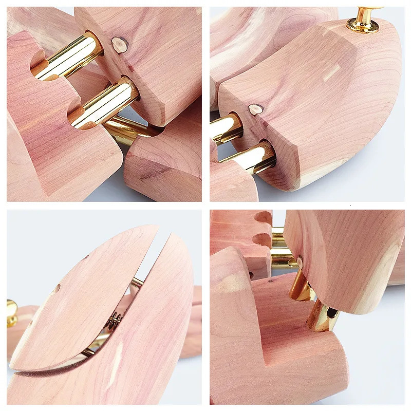 1 pair of high-quality double tube red cedar wood adjustable shoe shape mens and womens shoe tree stretching machine anti wrinkle 241126