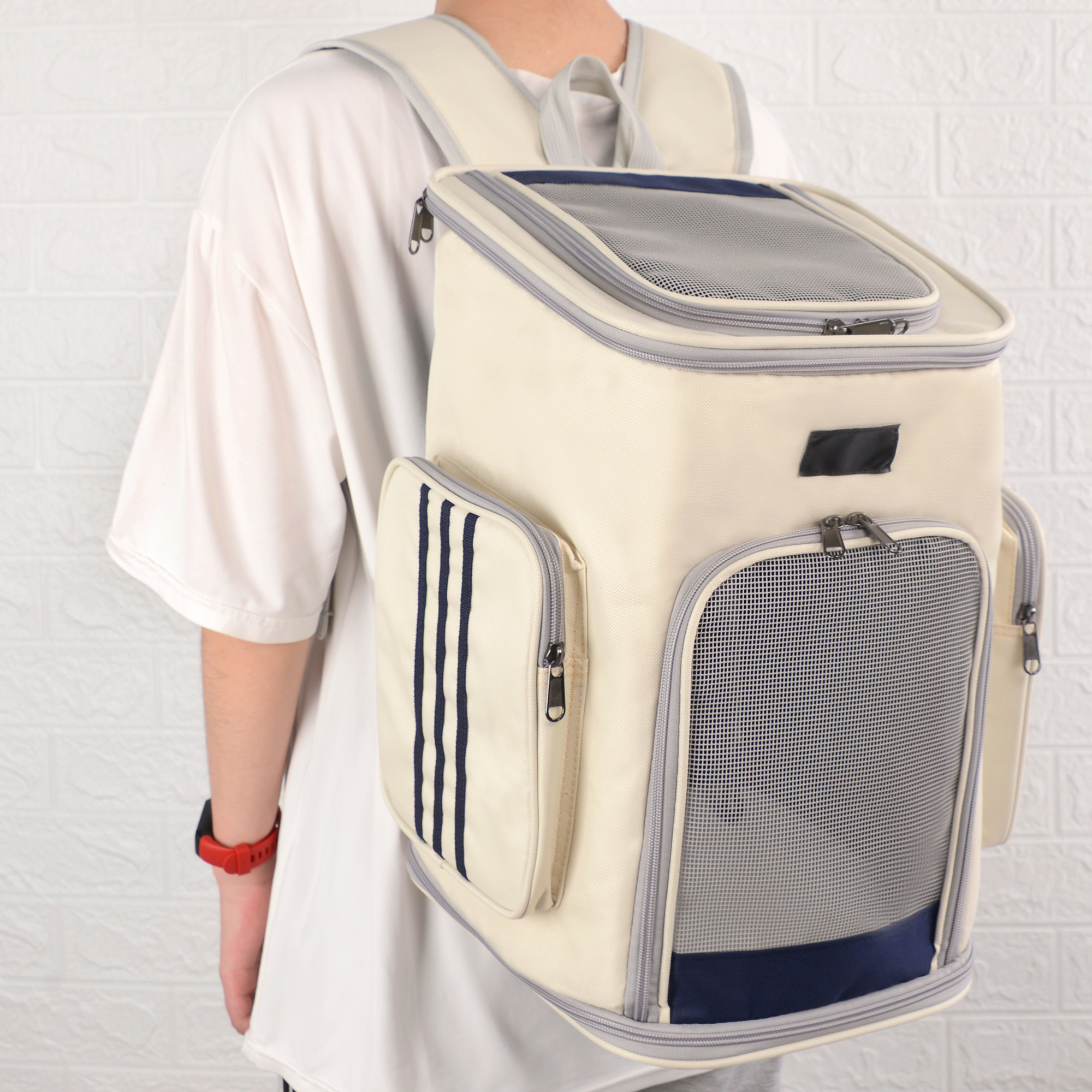 Foldable Pet Carrier Backpack for Small Dogs Puppy Cats, for Traveling Hiking Outdoors