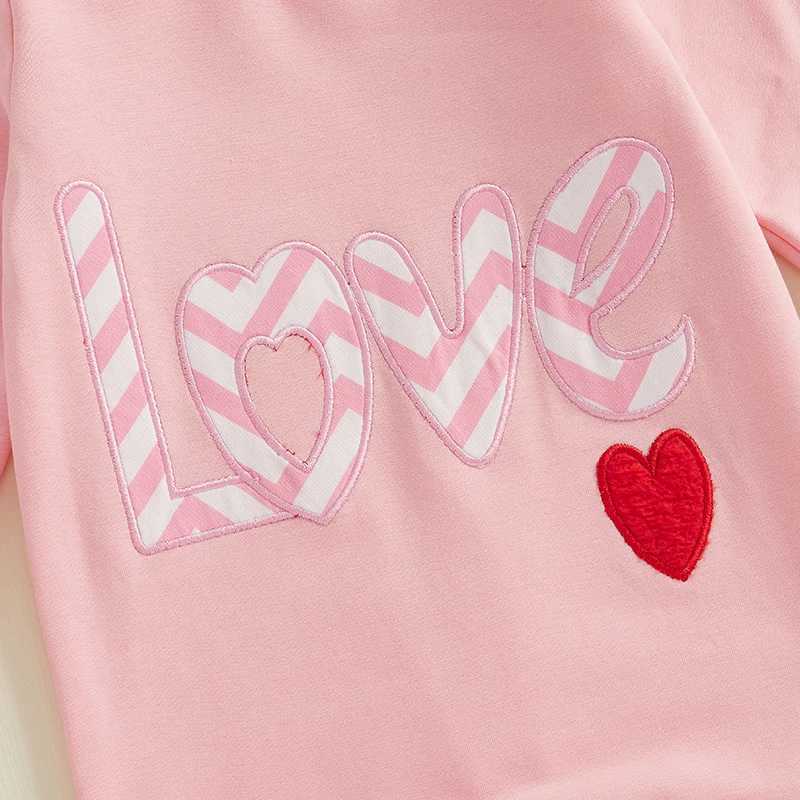 Clothing Sets Adorable Baby Girls Valentine s Day Romper with Heart Embroidery and Long Sleeves - Cute Toddler Jumpsuit for Stylish H241126