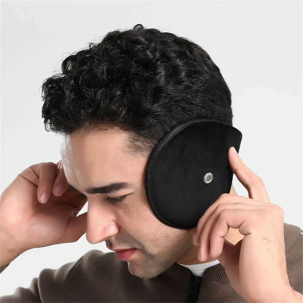 Mens earmuffs winter earmuffs wool heater unisex plush earmuffs headband W/Loudspeaker hole W241126