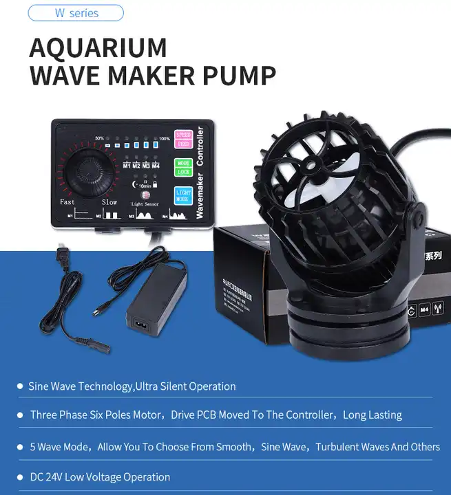 Hsbao Electrical DC W-40 40W 13000L/h Wave Maker for Fish Tank Aquarium