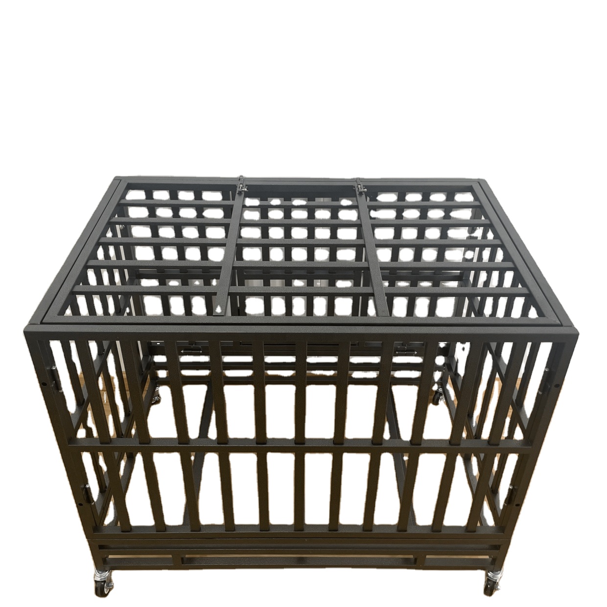 stackable large premium dog cage furniture with drainage green for german shepherd dog kennel veterinary dog kennel Pet Cages & Houses