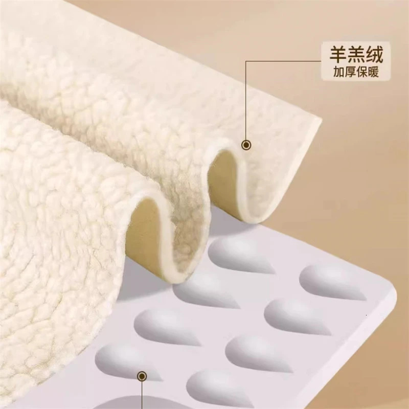Wholesale 10 pieces/batch of shoe insoles for womens winter cashmere super soft warm latex plush thick snow boots insoles 241126
