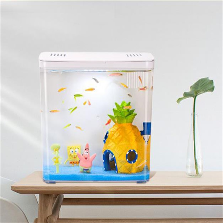 Zaohetian Betty's small fish tank with lights Acrylic Aquarium ABS fish tank