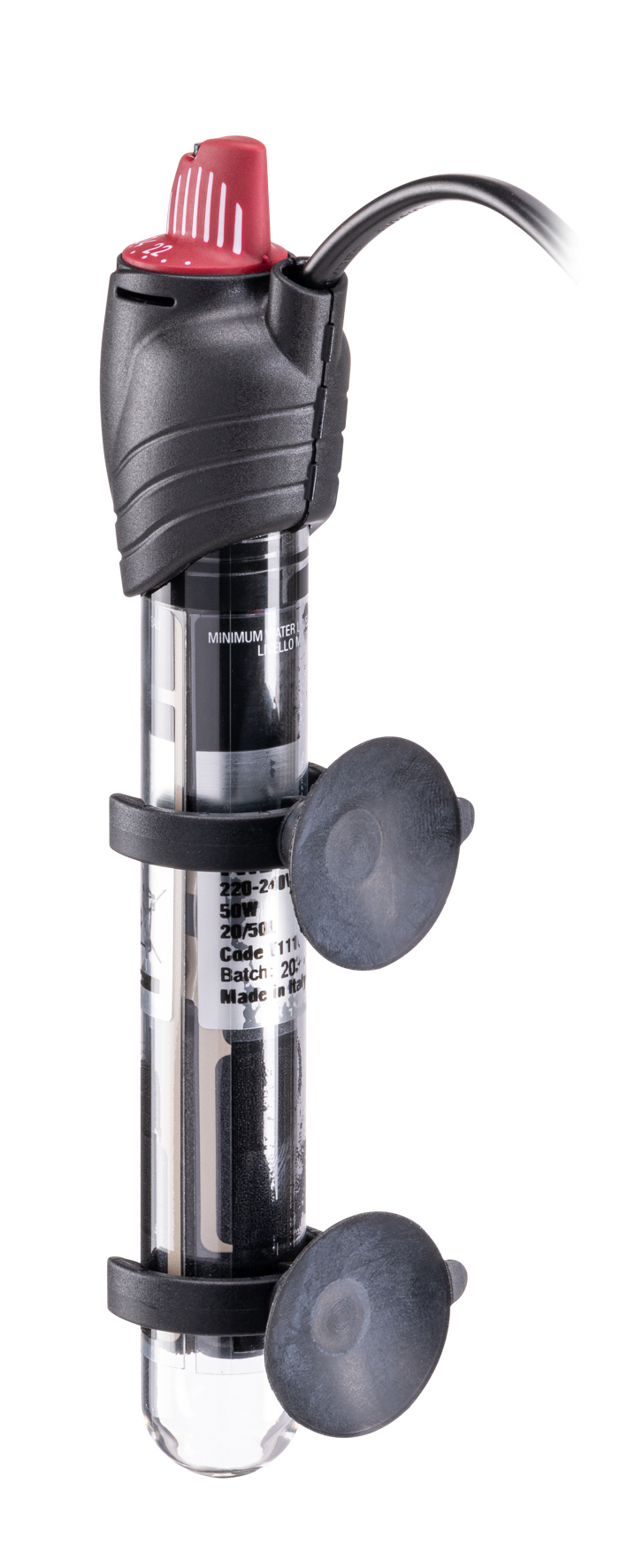 Submersible Internal Heater for Fresh and Marine Acquariums, in PTC and Float Glass, Shatterproof, Made in Italy, Hydor Theo