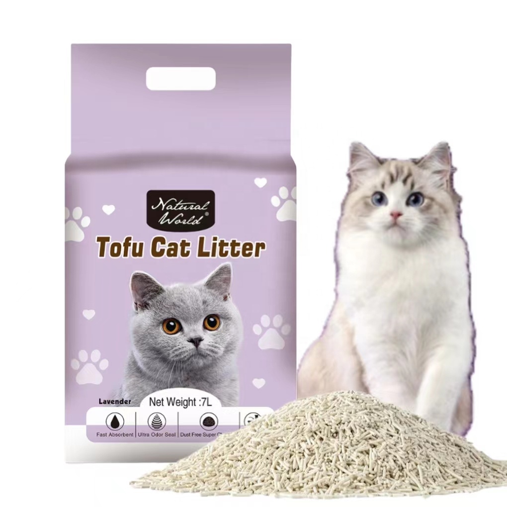 Dust Free Natural Cat Litter Cheap Quickly Clumping Tofu Cat Litter Flushing