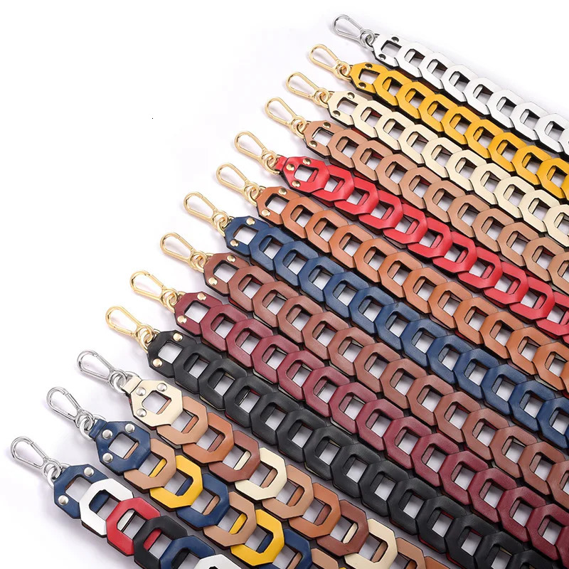 95cm Long Hollow Chain Strap for Shoulder Bags Leather Solid Color Classical Wide Handle Belt Straps Crossbody Women Bag 241125