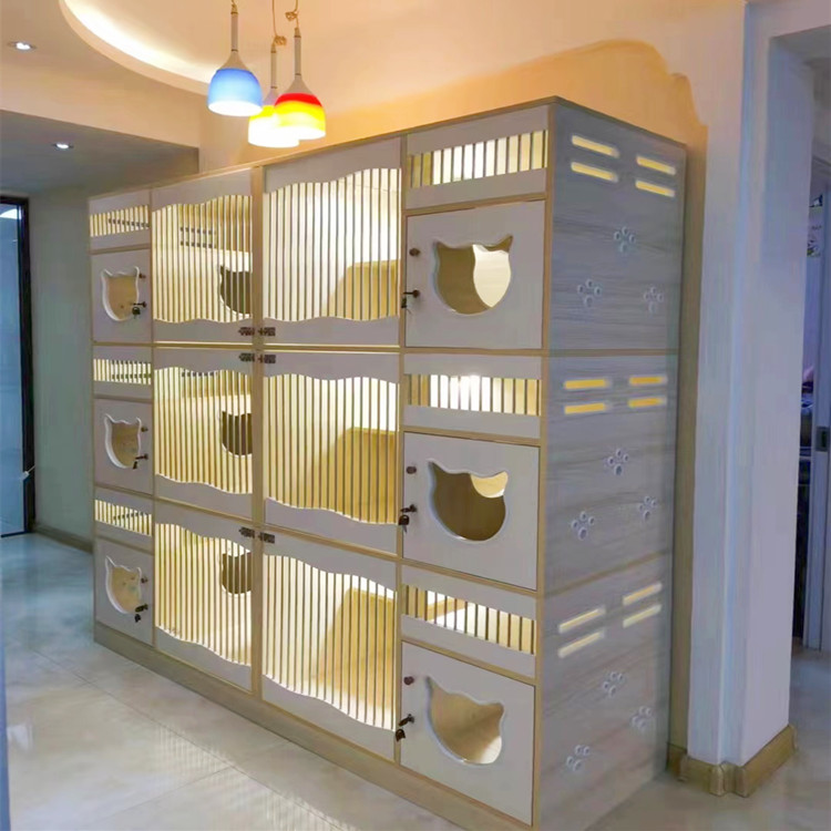 Cat Accessories Katzen Breathable Breeding Cat home for Kitten Cats Large Space Solid wood Cage House