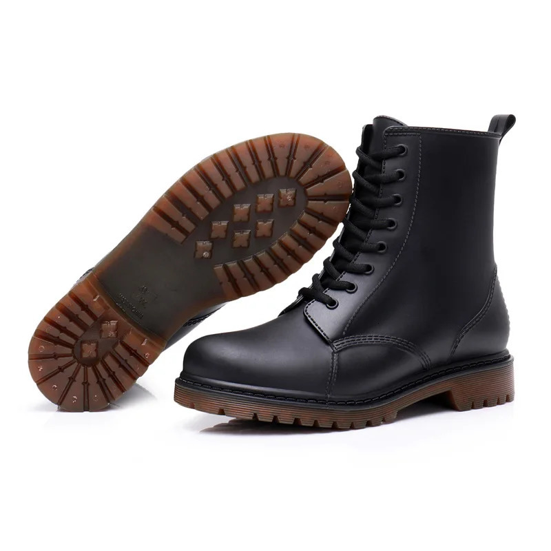 Comemore Womens Autumn Ankle Waterproof Boots Waterproof Girls Rain Boots Womens Shoes Plastic Galohes Gumbots Rain Boots 241126