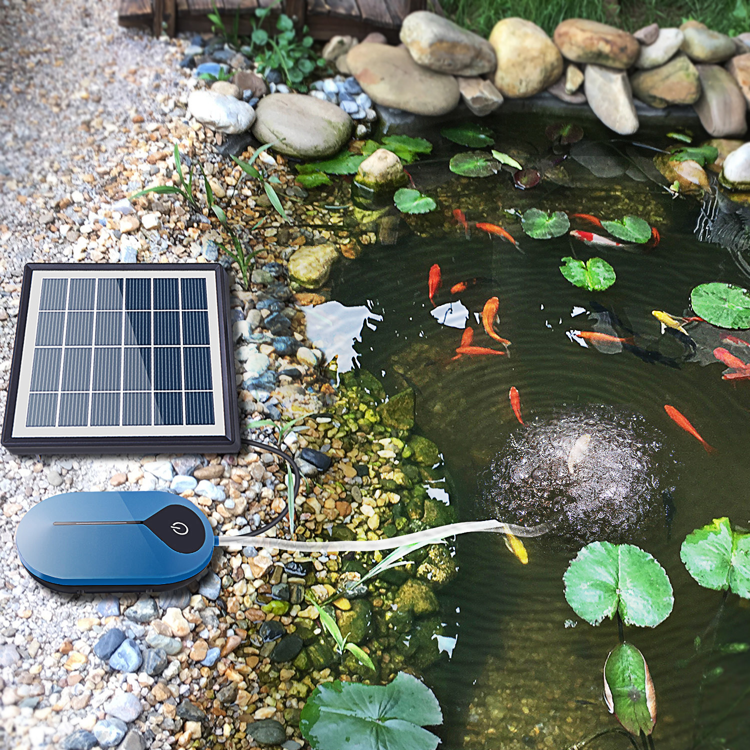 Outdoor Fishing Good Helper 6V Solar Panel Powered Low Noise Mini Portable Oxygen-offering Kit Auto Air Pump