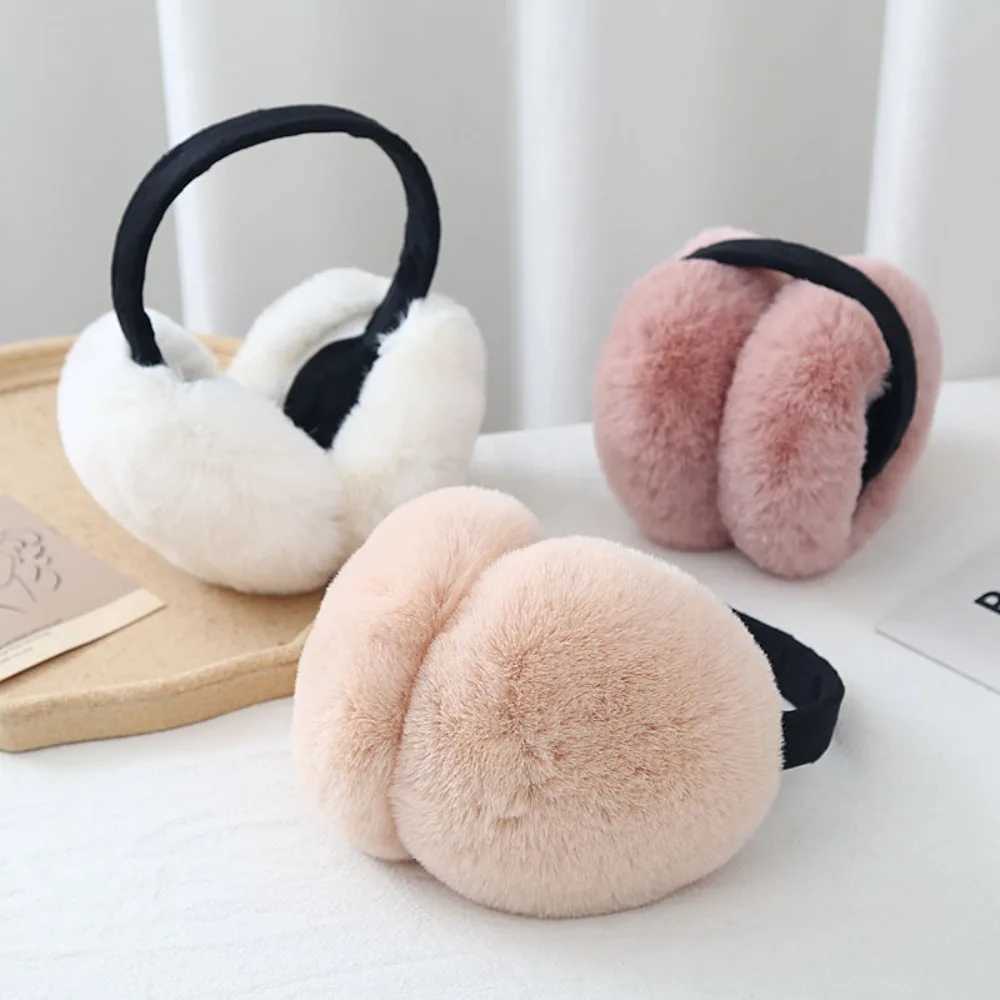Foldable Earmuffs For Women Winter Warmth Ear Protectors Korean Version Student Imitation Rabbit Hair Thickened Plush EarmuffsXJ241126