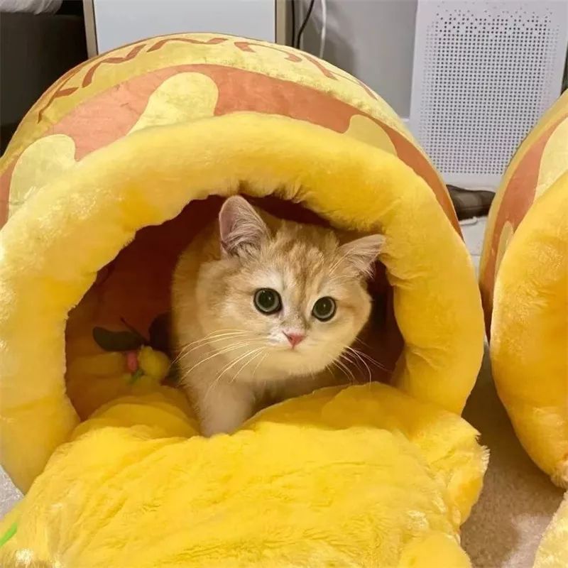 Shenzhen Korea Pet Supplies Winter Warm Cat Kennel Plush Bed