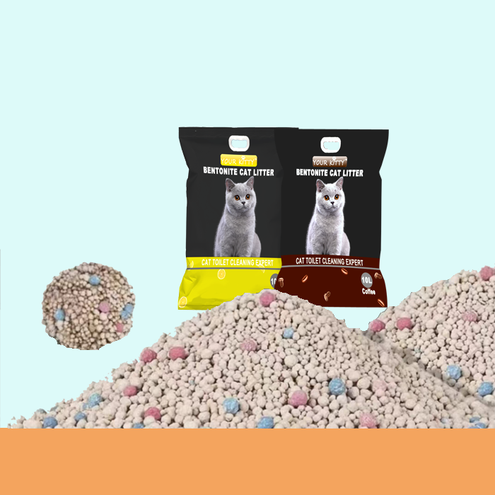 natural ecological aroma Fine grained bentonite super absorbent low duct bentonite cat litter