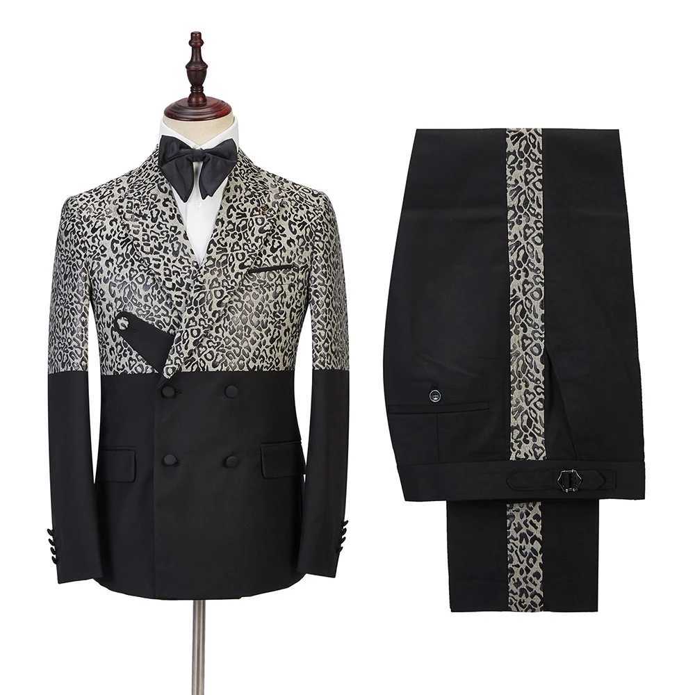 High quality fashion design double breasted mens clothing mens wedding ball ultra-thin slim fit evening gown mens 2-piece jacket+pants X241126