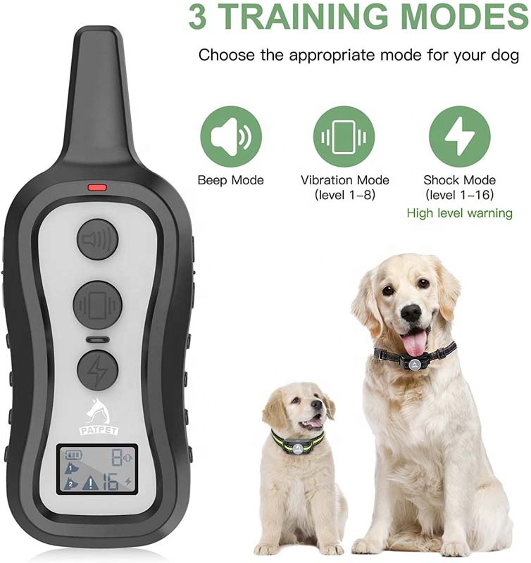 Hot Sale Dog Shock Pet Electric Training Collar With Remote Control Waterproof Anti Bark Shock Dog Collars For Dog