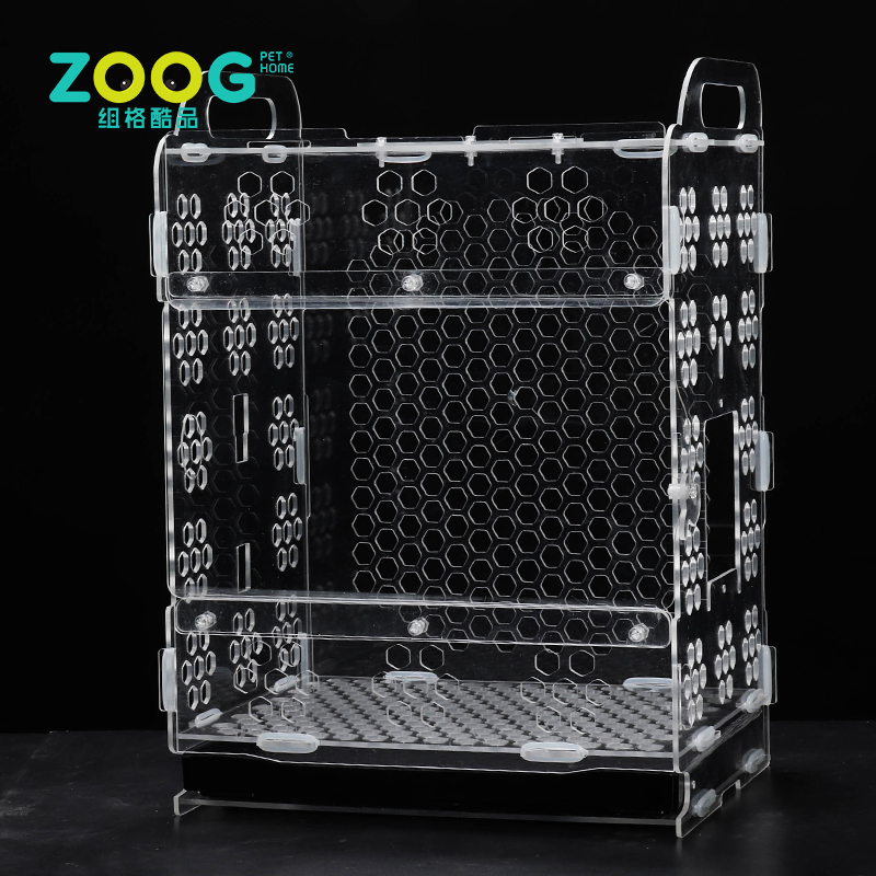 Hot Sale rectangle clear pet container modern pretty birdcage