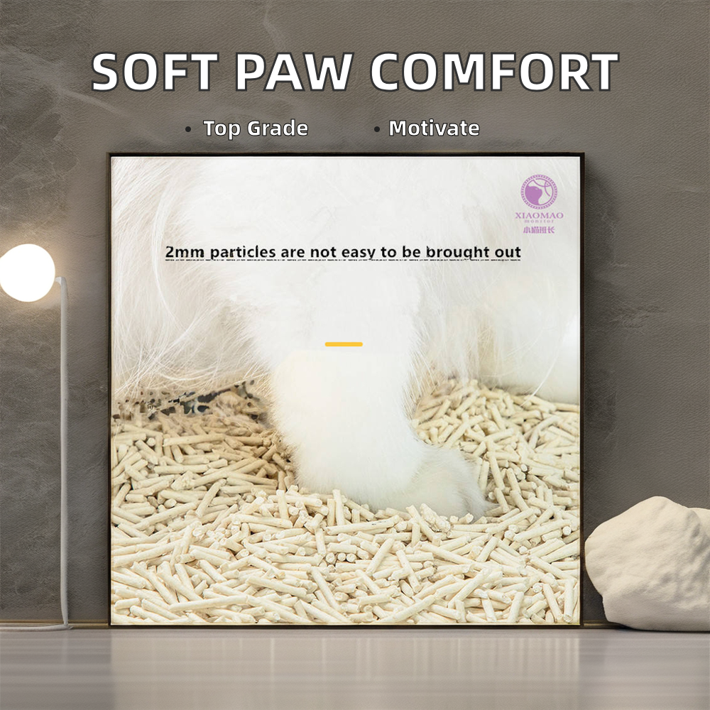 Wholesale 2.3KG Natural Plant Dust-Free Flushable Cat Litter Box Corn-Based Tofu Litter with Custom Logo for Cats