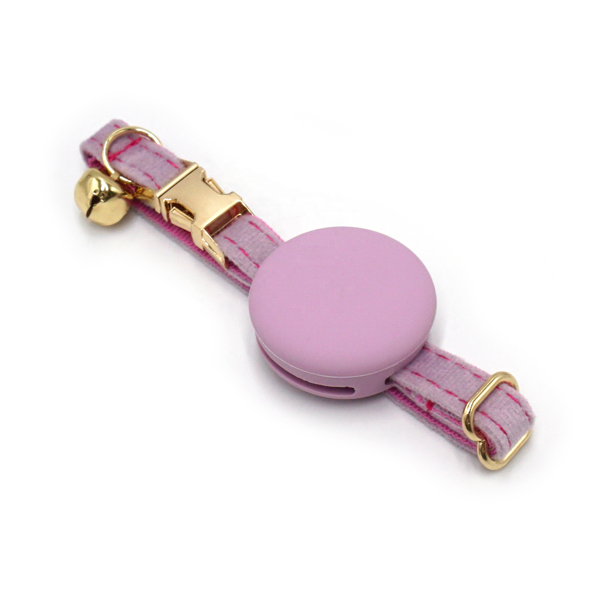 Best selling new product 2024 popular airtag holder with collar for cat pet cat collar with airtag case cat collar custom logo