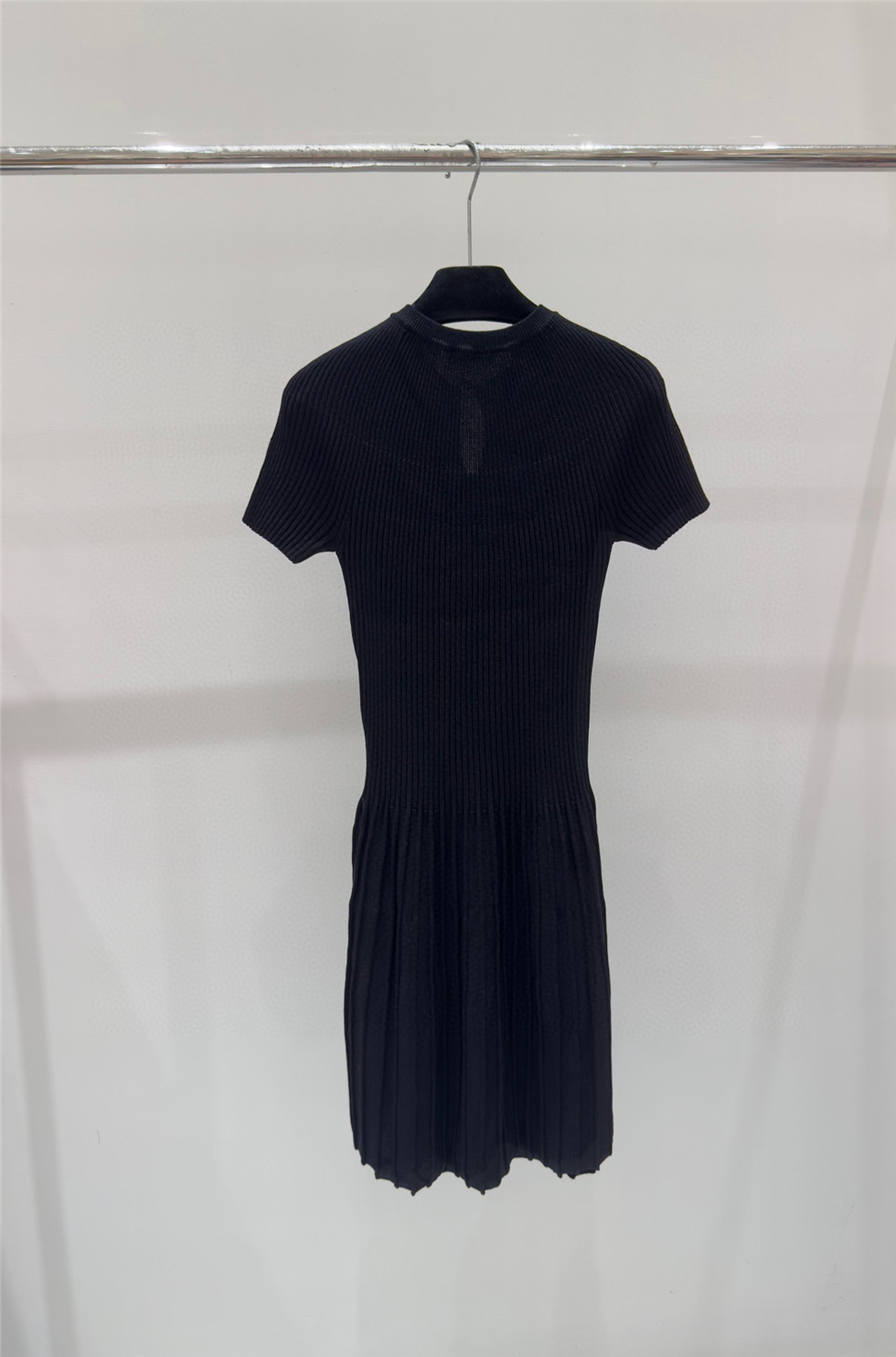 416 XL 2024 Milan Runway Dress Spring Summer Short Sleeve Crew Neck Womens Dress Fashion High Qualit