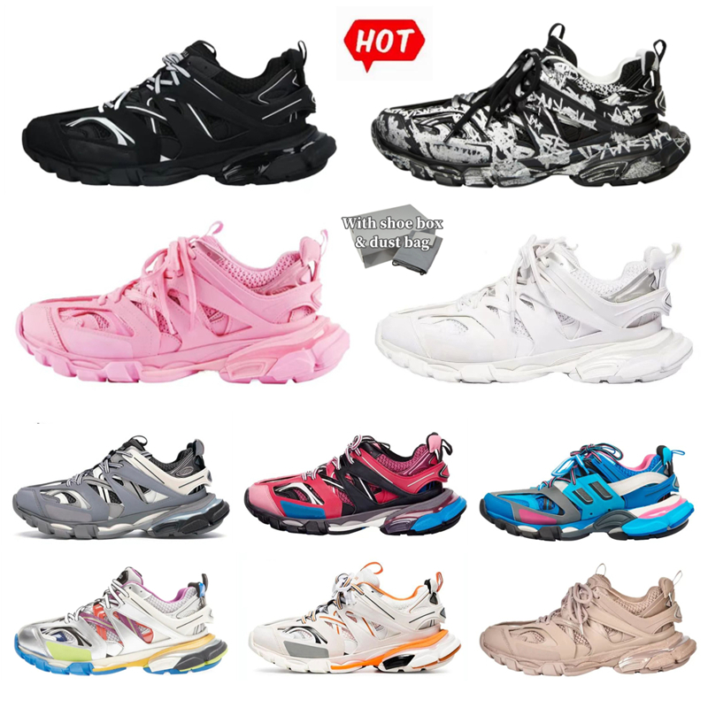 Luxury brand Designer Mens Women Casual Shoes Track 3.0 Triple white black Tracks trainers Chunky sneakers leather Trainer Nylon Printed Platform Sneakers shoes