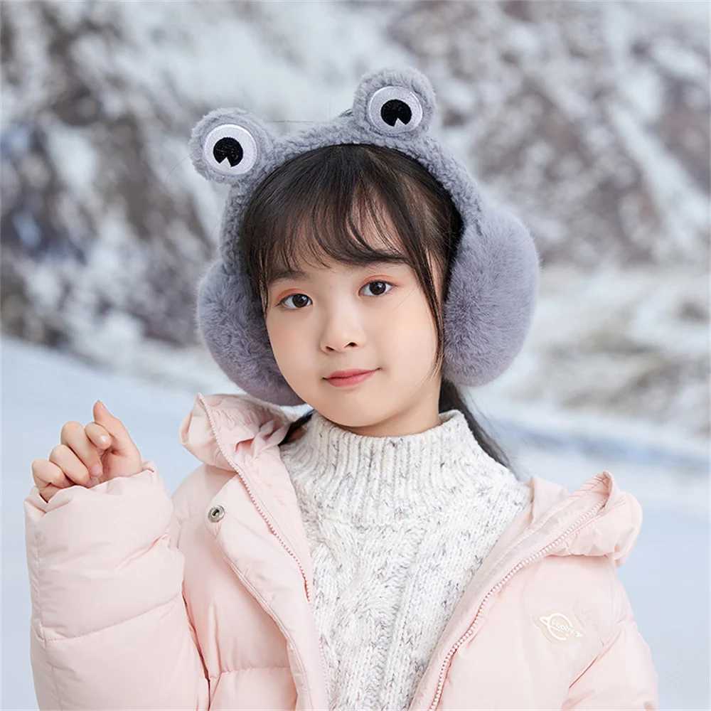 Cute Bear Ears Plush Earmuffs Children Cartoon Animals Winter WarmEar Warmers Women Men Faux Furry Earmuffs Headband Ear CoversXJ241126