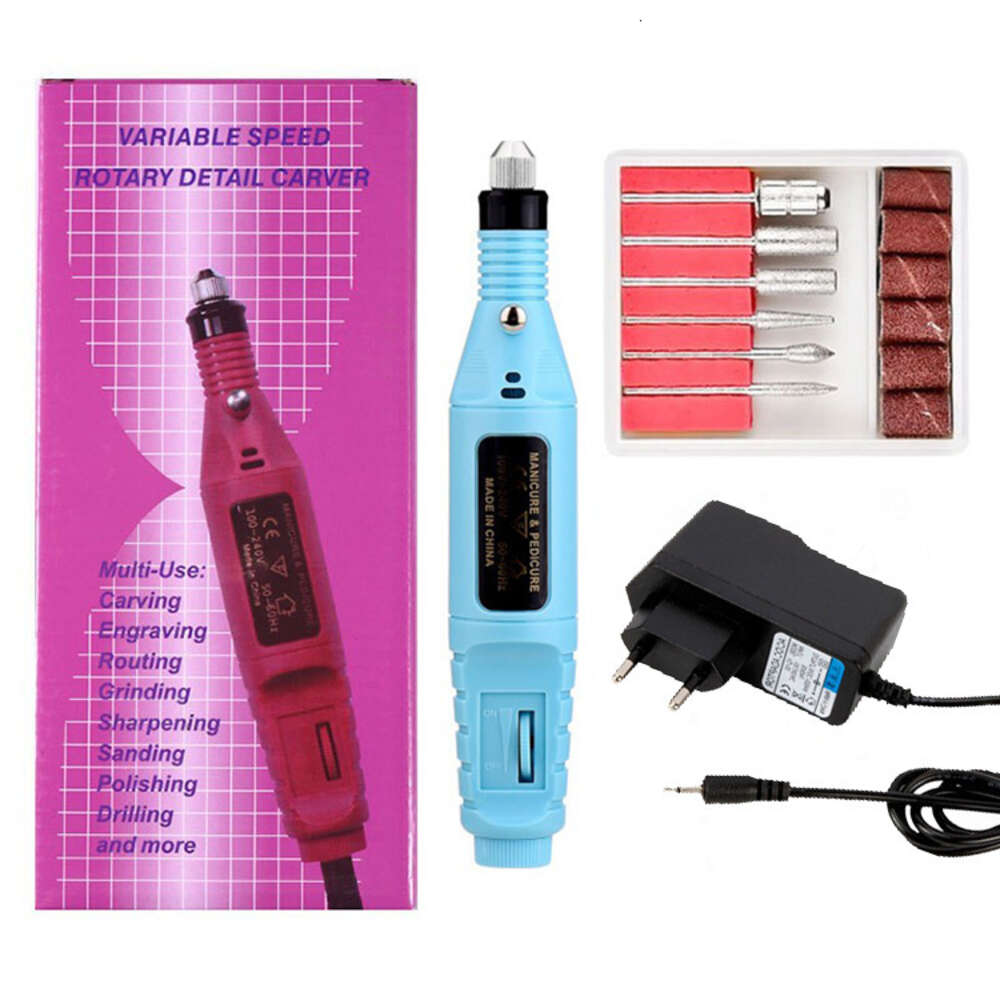 Electric Nail Drill Machine Art Salon Manicure File Polish Tool+6 Bits Pedicure 20000RPM Herramienta De Pulido De Lima De Manicura Taladro Electrico P