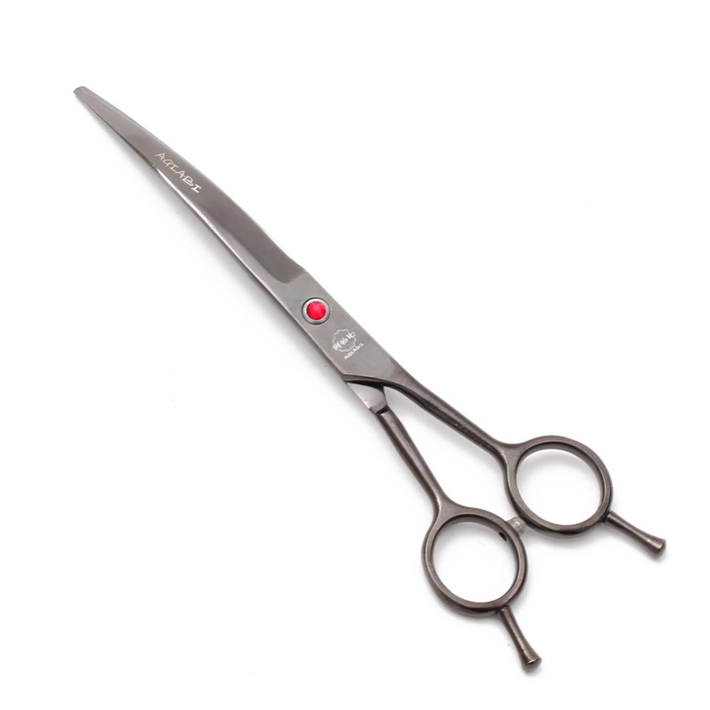 Dog Curved Scissors 8" AQIABI Japanese Steel Down Curved Shears Pet Scissors A4003