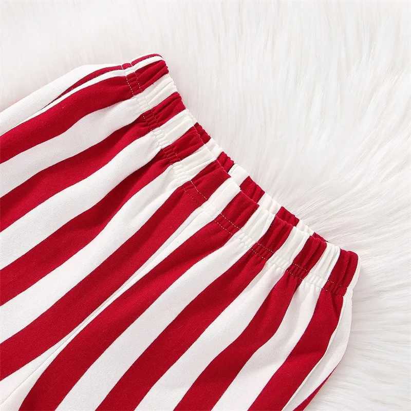 Clothing Sets Girls 2-Piece Outfit Stylish Long Sleeve Sweatshirt with Printed Letters and Striped Flare Pants Set for Kids H241126