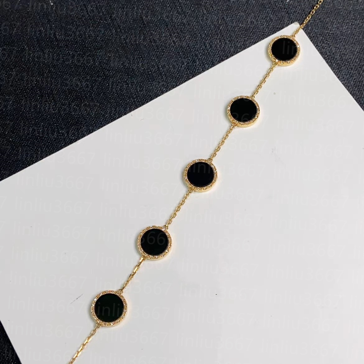 Women's Gold Bracelet with gift box top V-Gold Plated 18k mother of pearl Bracelet ladies Chain Valentine's Day gift