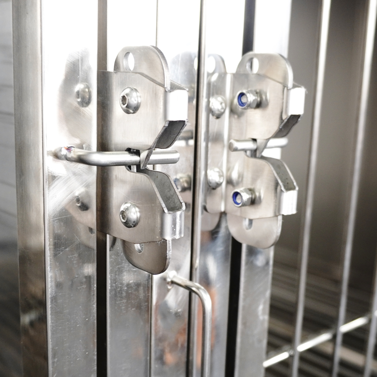 Direct Wholesale Supplies Custom 4 door High-quality Stainless Steel Pet Cage for Pet Hospital Animal Clinic Veterinary Cage