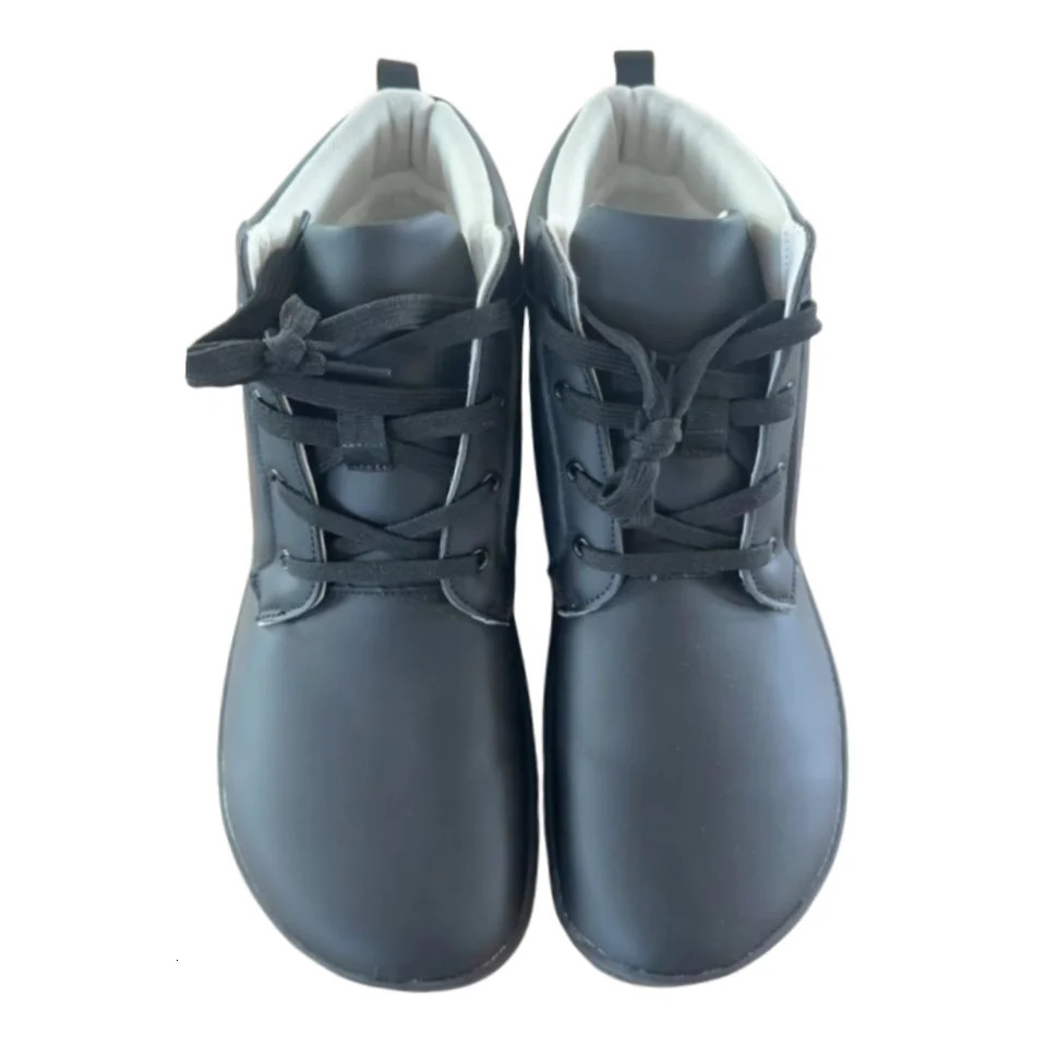 ZZFABER Adult Barefoot Boots Winter Ankle Warm Shoes Mens Outdoor Minimalist Snow Boots Comfortable Winter Boots 241126