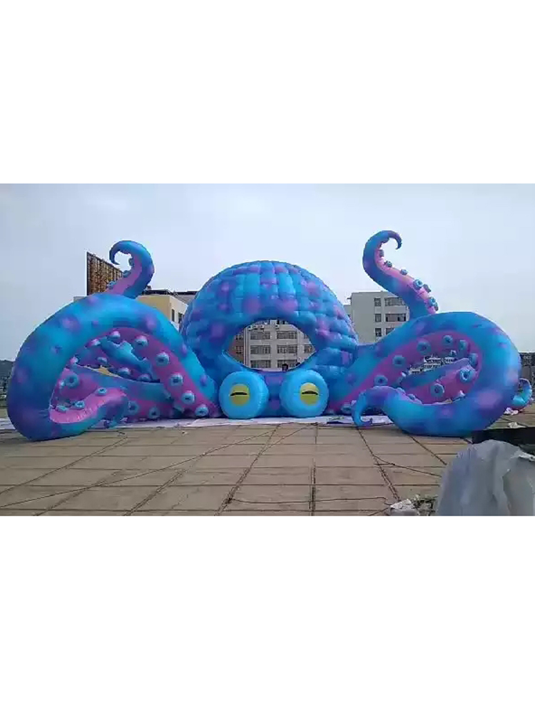 Inflatable Octopus Customized Ocean Event Outdoor 8m Giant Octopus DJ Booth Dome For Stage Decoration 10m wide (33ft) with blower