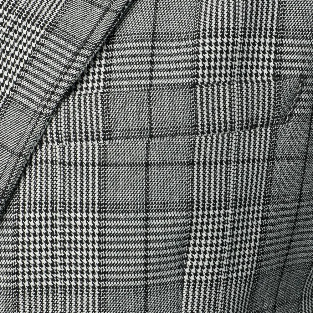 Mens jacket with striped black and white grid British casual style mens top wedding party stage mens suit 241126