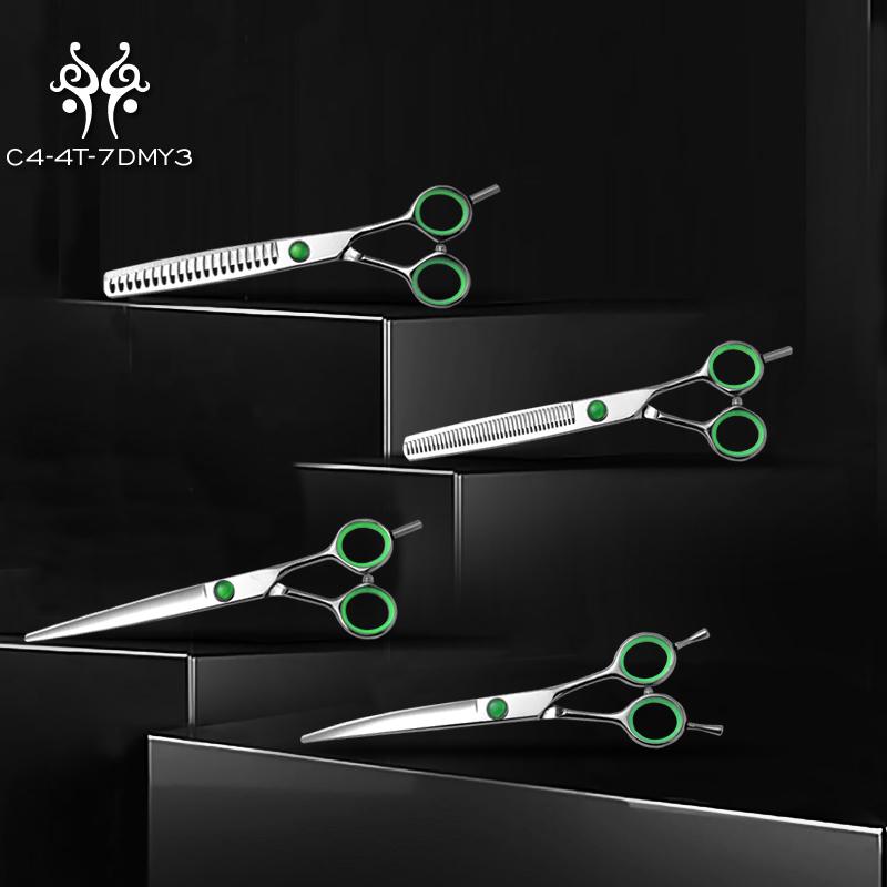 Hot Selling 7.0 Inch Stainless Steel Multi-Color Pet Grooming Scissors Sets For Dogs & Cats