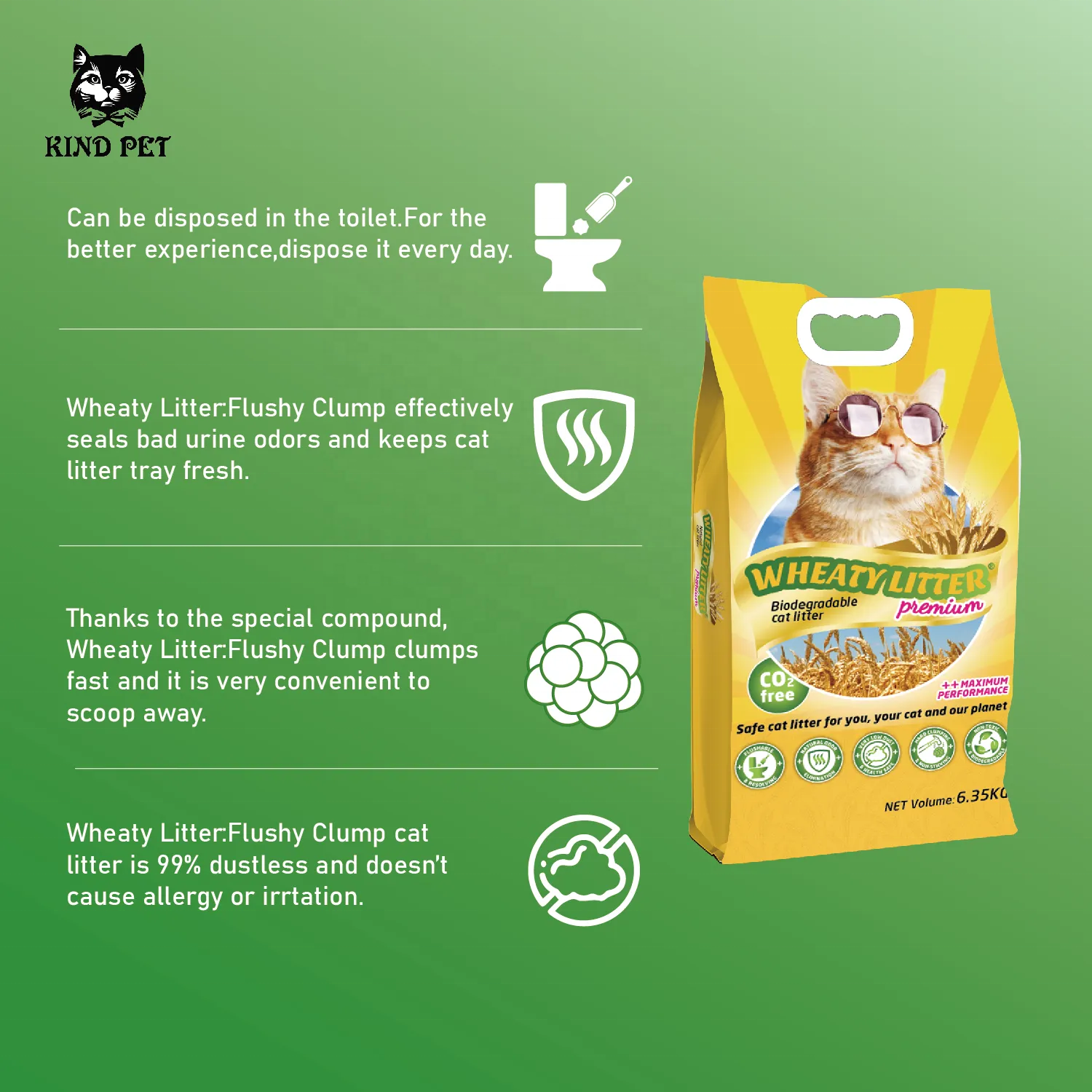 best seller products 2024 innovative products Wheat Cat Litter verified suppliers provide free sample