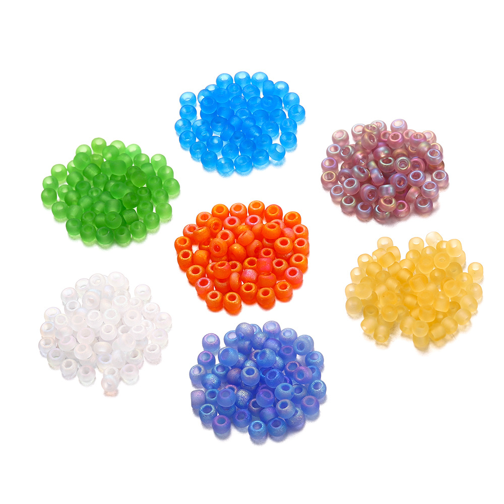 Frosted Glass Rice Beads 2mm for Jewelry Making