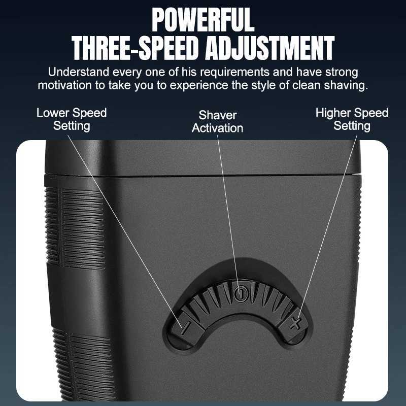 RESUXI 2206 Barber Hair Cleaning Electric Shaver For Men Beard Stubble Razor Bald Washable Multi-functional Shaving MachineXJ241207