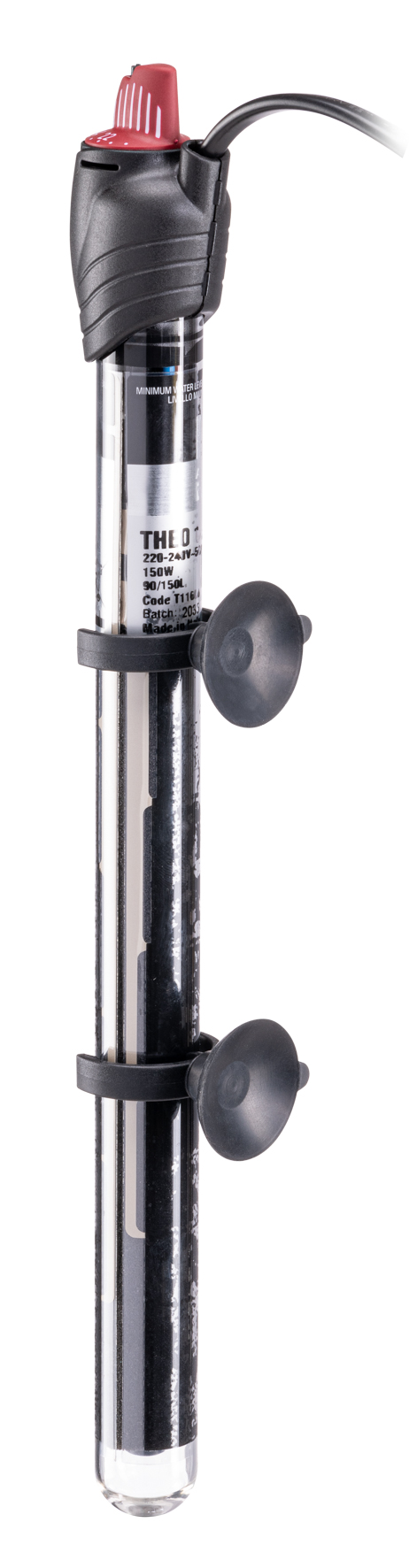 Submersible Internal Heater for Fresh and Marine Acquariums, in PTC and Float Glass, Shatterproof, Made in Italy, Hydor Theo