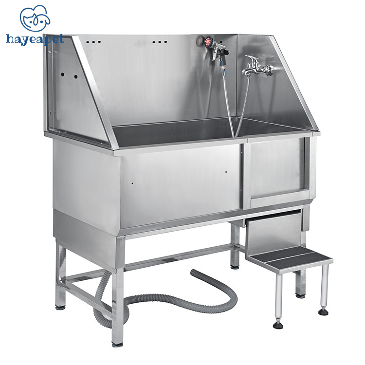 Hayeapet Medical Pet Stainless Steel Pet Spa Bathtubs Supplies Dog 304 Stainless Steel Dog Grooming Tub For Pet Clinic