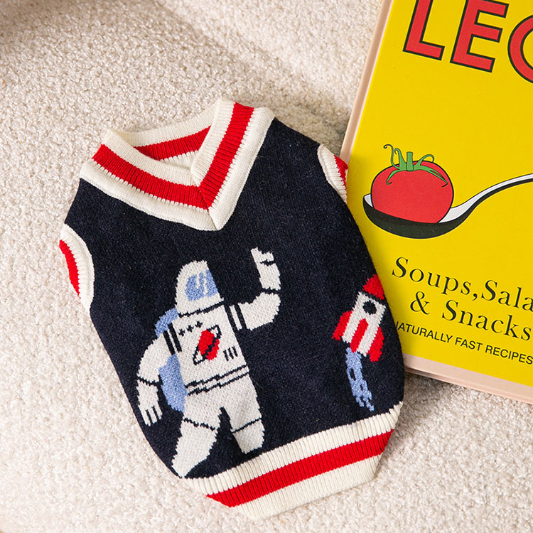 Hot Selling Autumn and winter new puppy warm cat astronaut milk cat pet two legged sweater