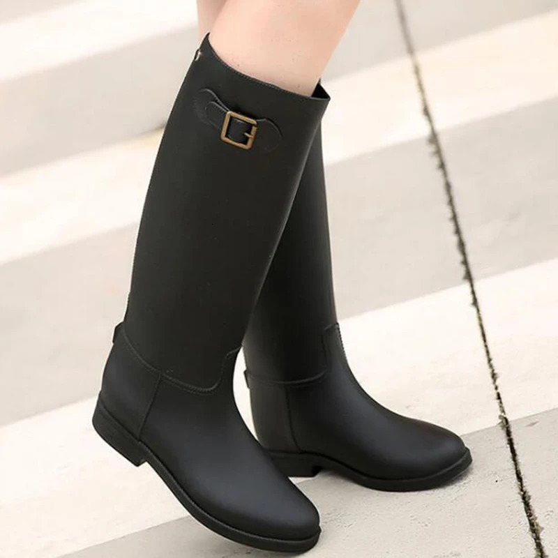 Comemore Fashion Autumn Boots Womens Rain Boots Womens Outdoor Rubber Waterproof Shoes Womens Waterproof Garden Galoshes 241126
