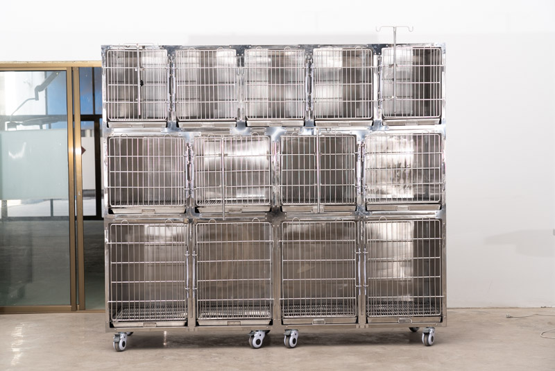 PETTIC Thirteen Room Multi Layer Dog Medical Cage Stainless Steel Pet Modular Cage for Pet Hospital
