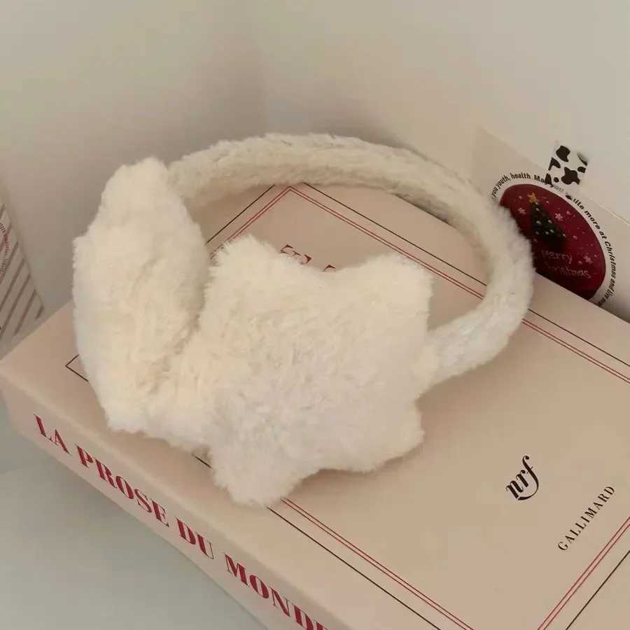 Winter Warm Thickened Star Earmuffs Women Cute Y2k Stripe Scarf Janese JK Women Ear Protection Cycling Eaags Y2k AccoriesXJ241126