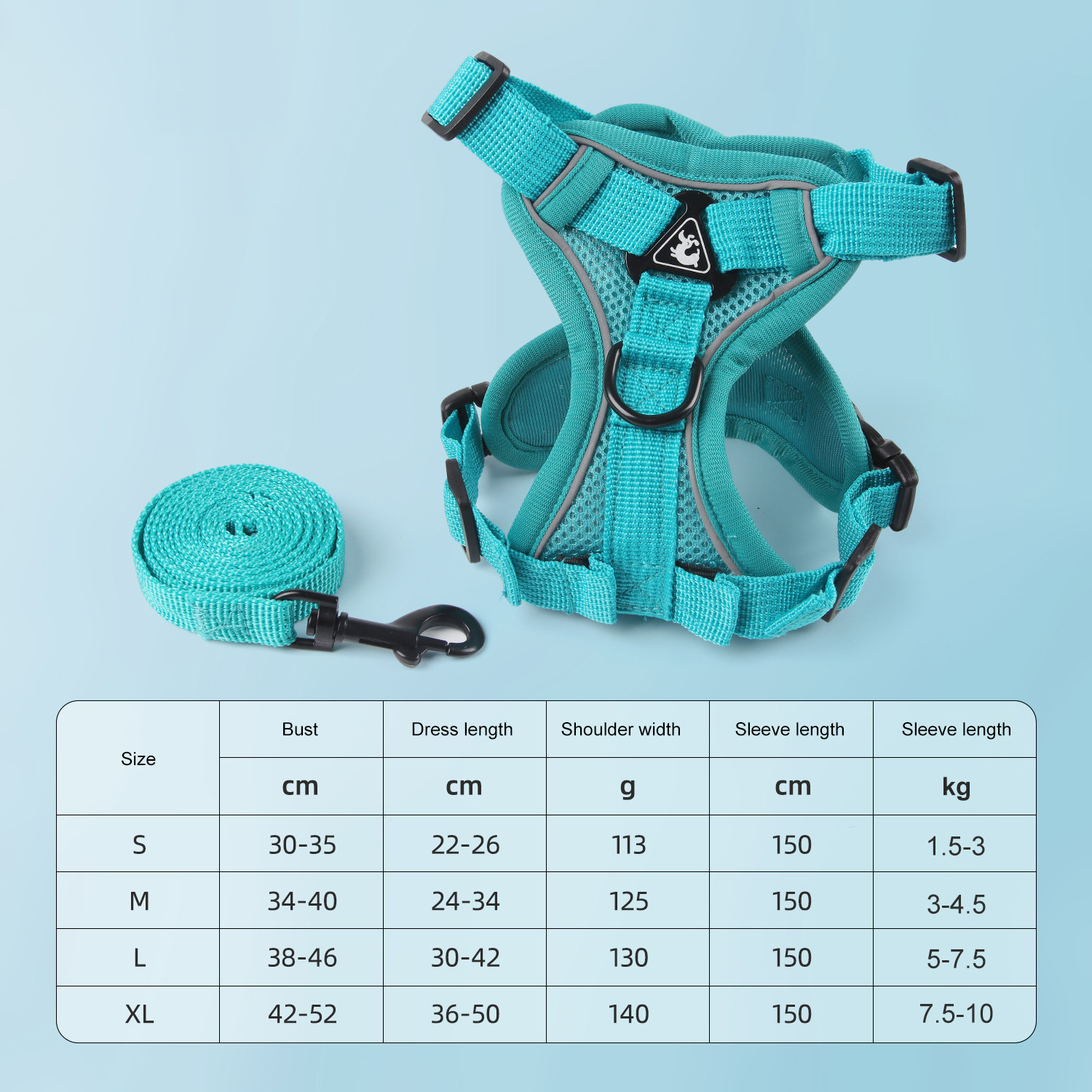 New Design Adjustable No Pull Front Clip Reflective Soft Clip Dog Padded Vest Dog Pet Harness for Big Dog