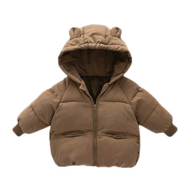 Down Coat Childrens Cotton Clothes 2024 Winter New Jackets Boys Bread Korean Style Girls Hooded H241123BDNH