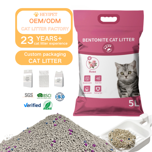 OEM ODM Factory Wholesale Kitty Sand Apple Flavor Odor Control Dust Free Ball Shape Clumping Bentonite Cat Litter