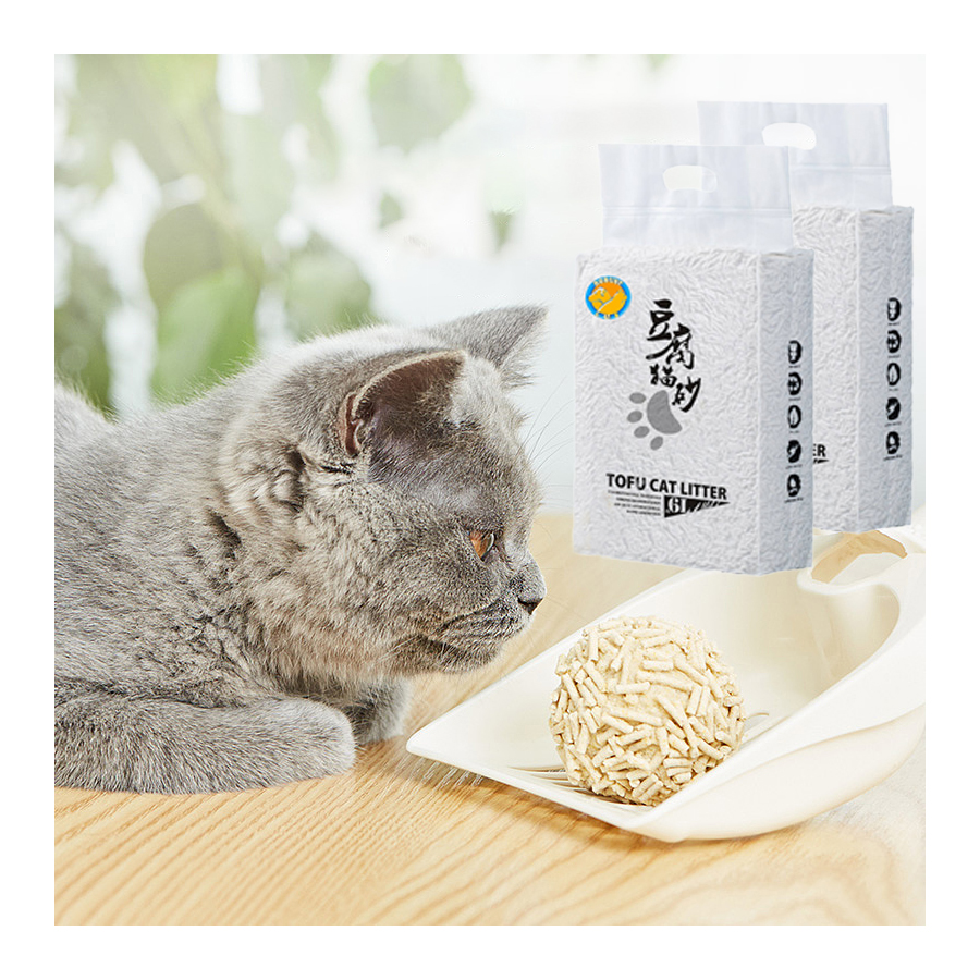 Factory Supplier Cat Sand Convenient Scooping Dust Free cassava cat litter tofu cat litter packaging