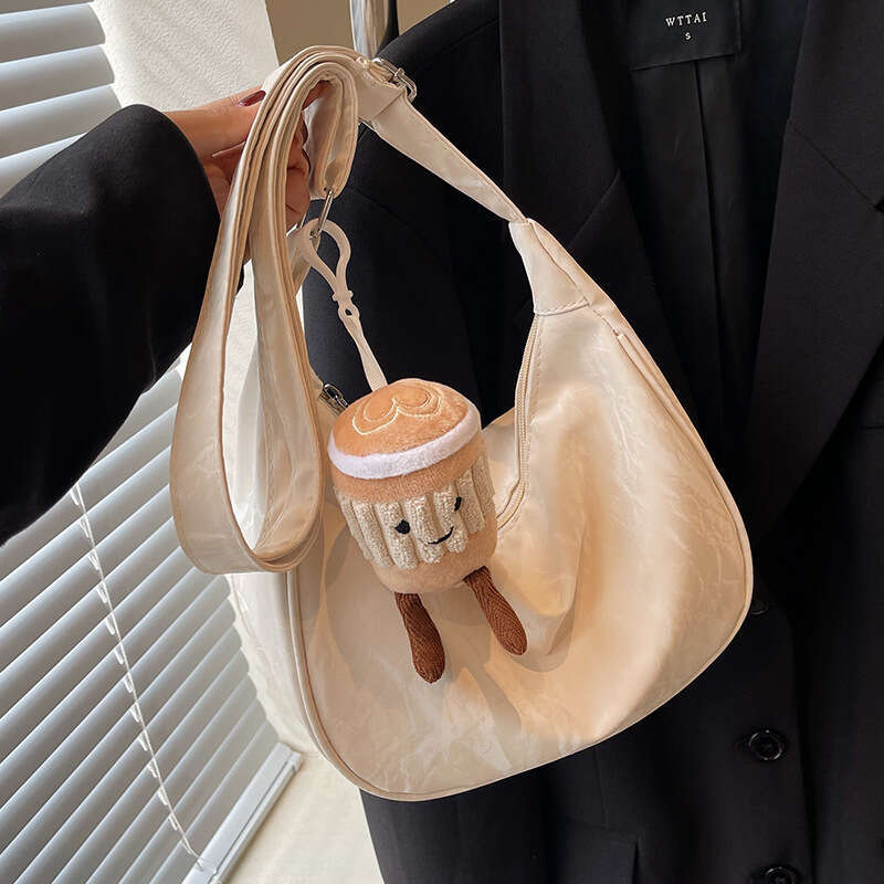 Korean Girl 2024 Summer Fashion Crossbody Instagram Single Shoulder Dumpling Bag Female