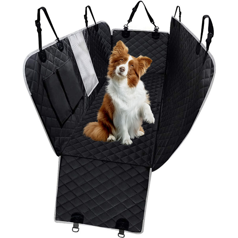 B1 Pet Collapsible Removable Waterproof Cover Carrier Bag Dog Booster Car Armrest Seat with Seatbelt PS Solid Oxford Fabric